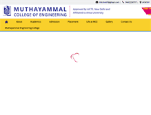 Tablet Screenshot of muthayammal.ac.in